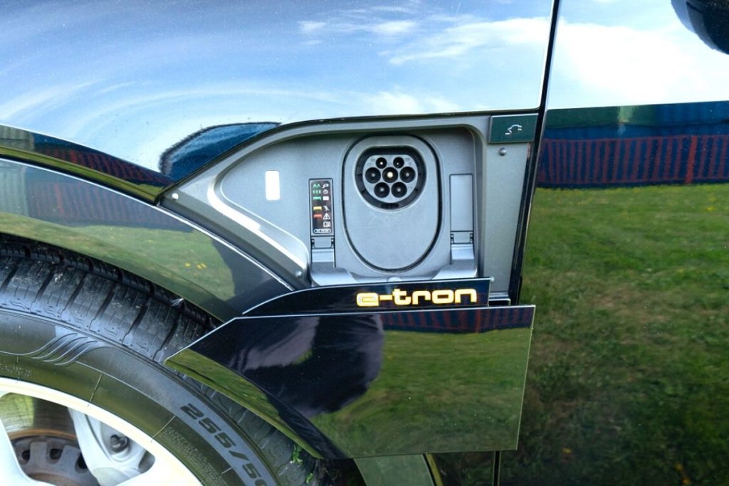 Audi e-tron charging port