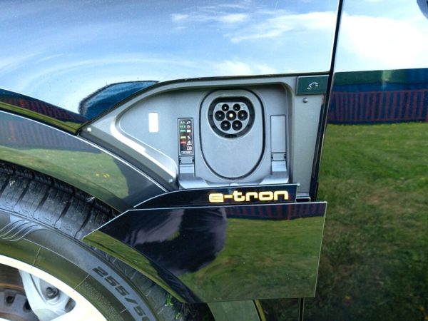 Audi e-tron charging port