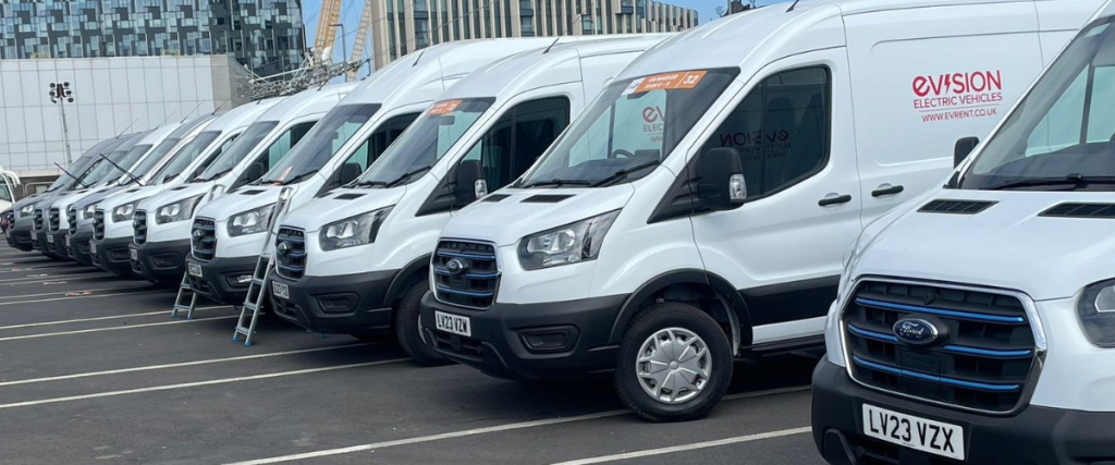 hiring electric vehicles - ford e-transit electric vans