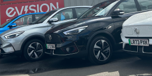 Row of MG ZS cars